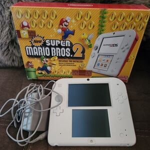 Nintendo 2DS White Console with New Super Mario Bros. 2